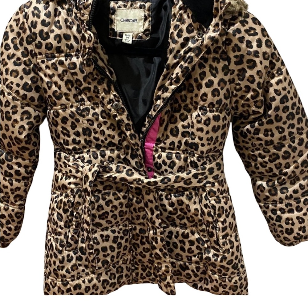 Cherokee animal print puffer jacket